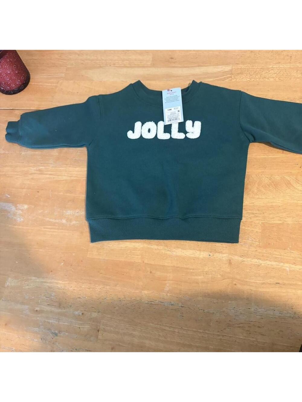 Cat & Jack Jolly Green Toddler Sweatshirt 12M